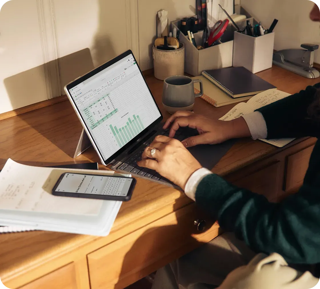 Man working on laptop