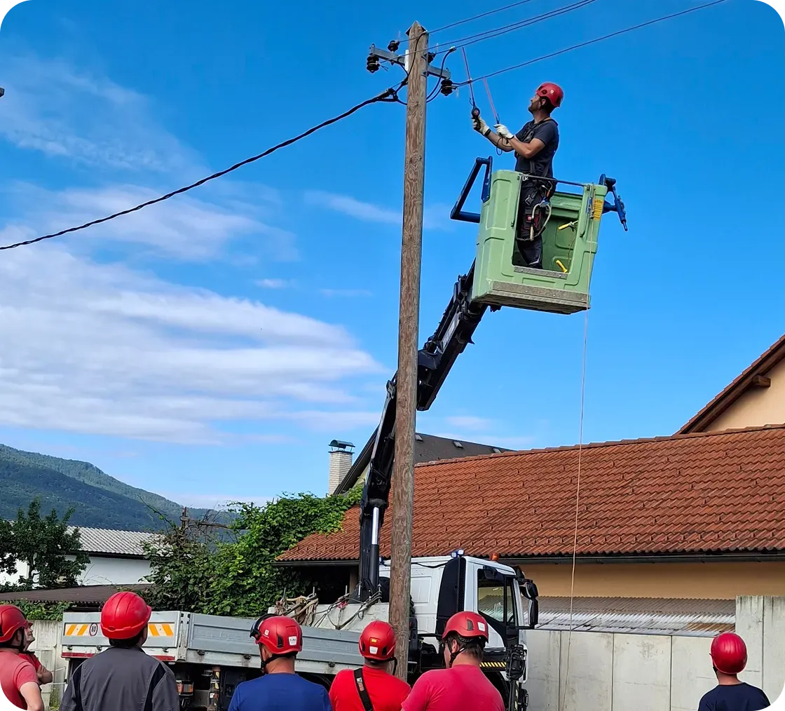 People working