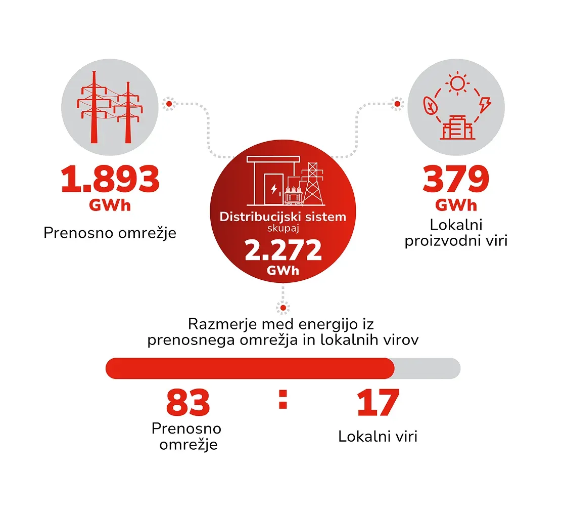 Shema - pretoki in energija v distribucijskem sistemu