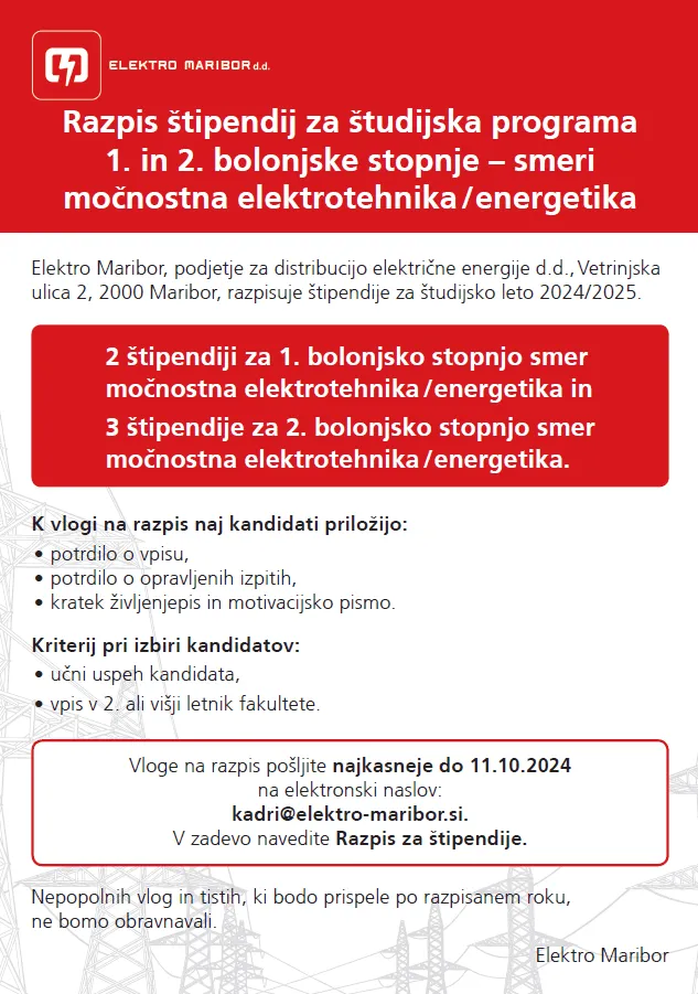 Razpis štipendij – fotografija 2 od 2
